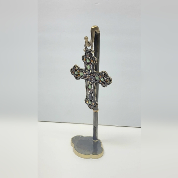 Olivia Riegel Designer Enamel Cross with Swarovski Crystals, Stand included. - Picture 2 of 11